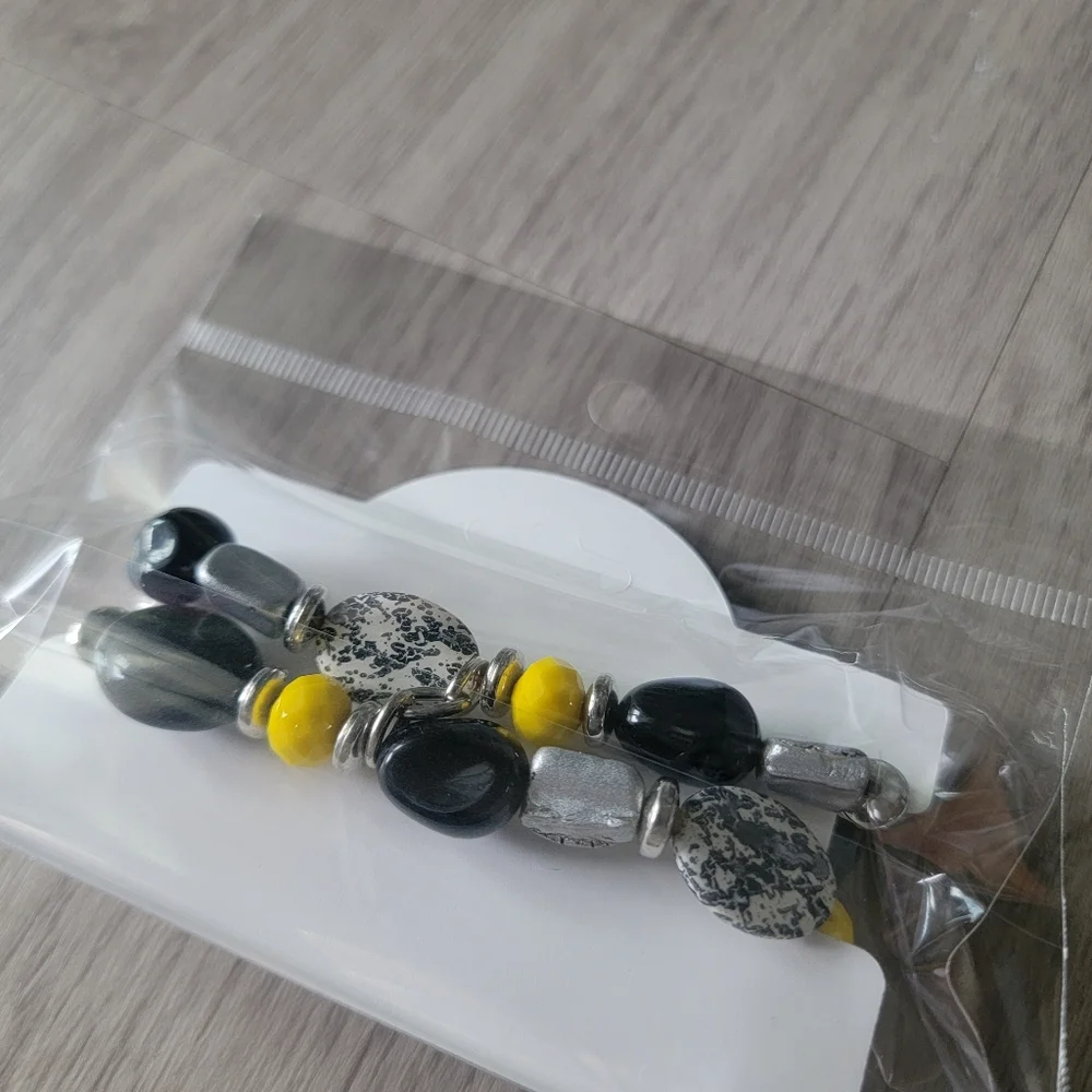 Fashion Jewelry Black and Yellow Bracelet